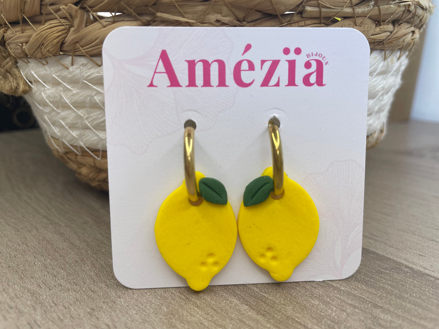 Boucles d'oreilles Citron