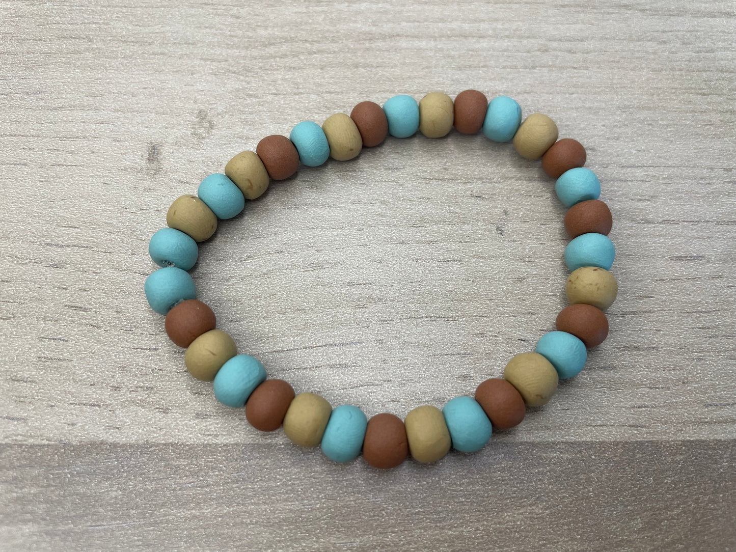 Bracelets Perles Colorées en Pâte Polymère