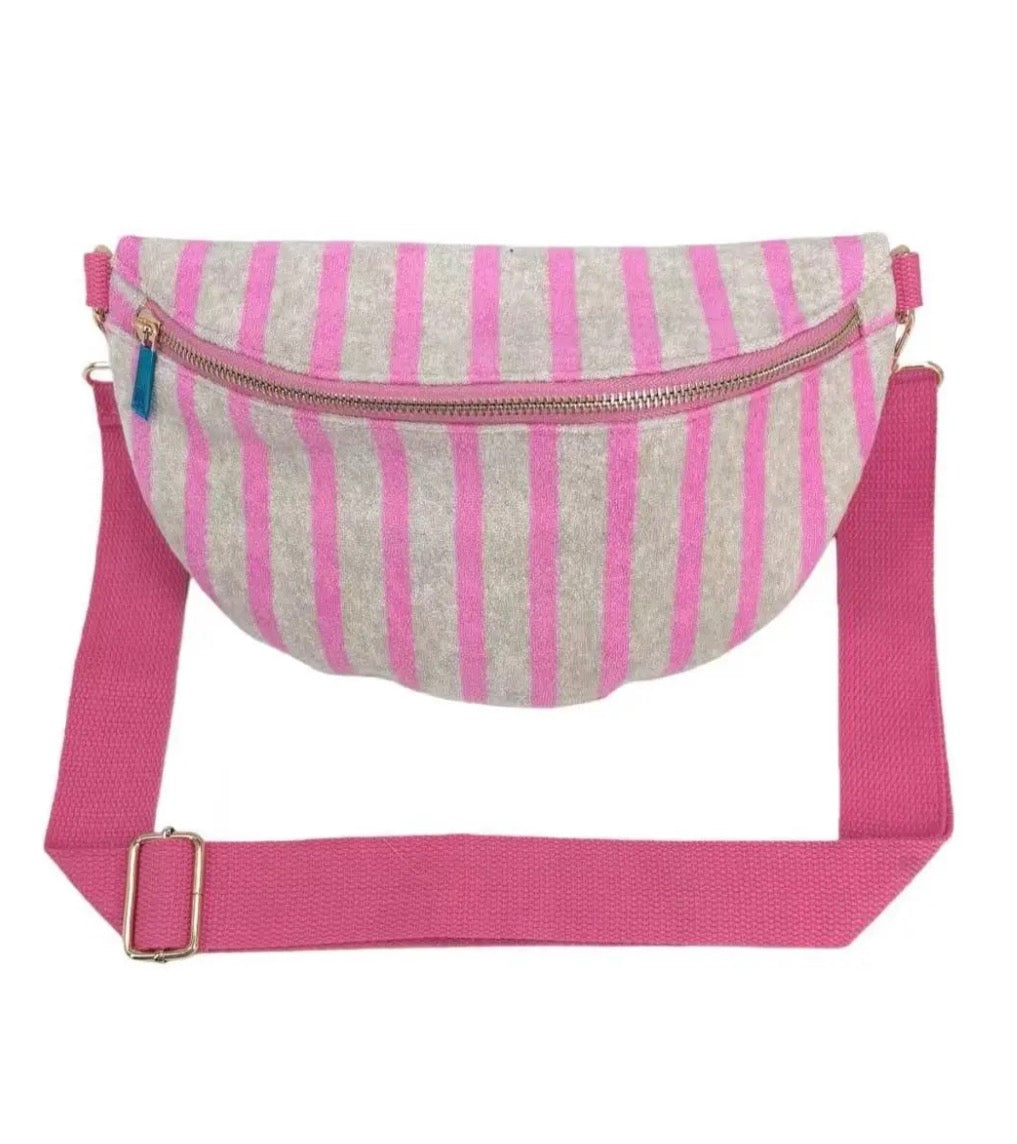 Sac banane à rayures