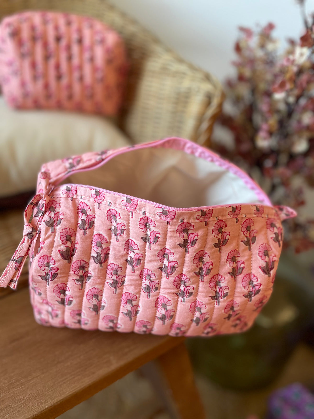 Grande trousse matelassée imprimé