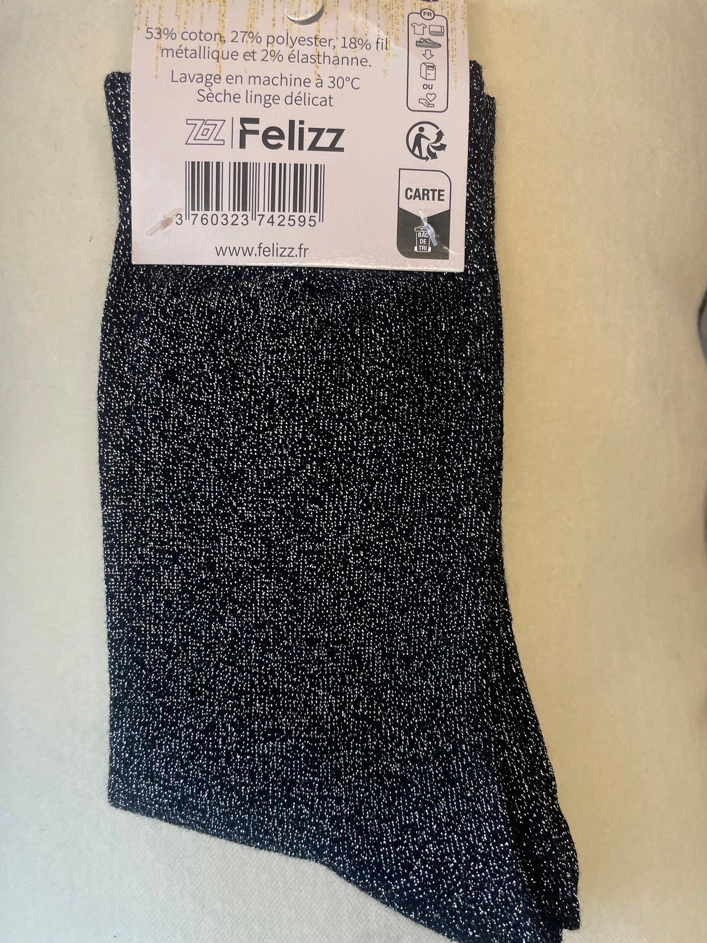 Chaussettes à Paillettes "Super Connasse"