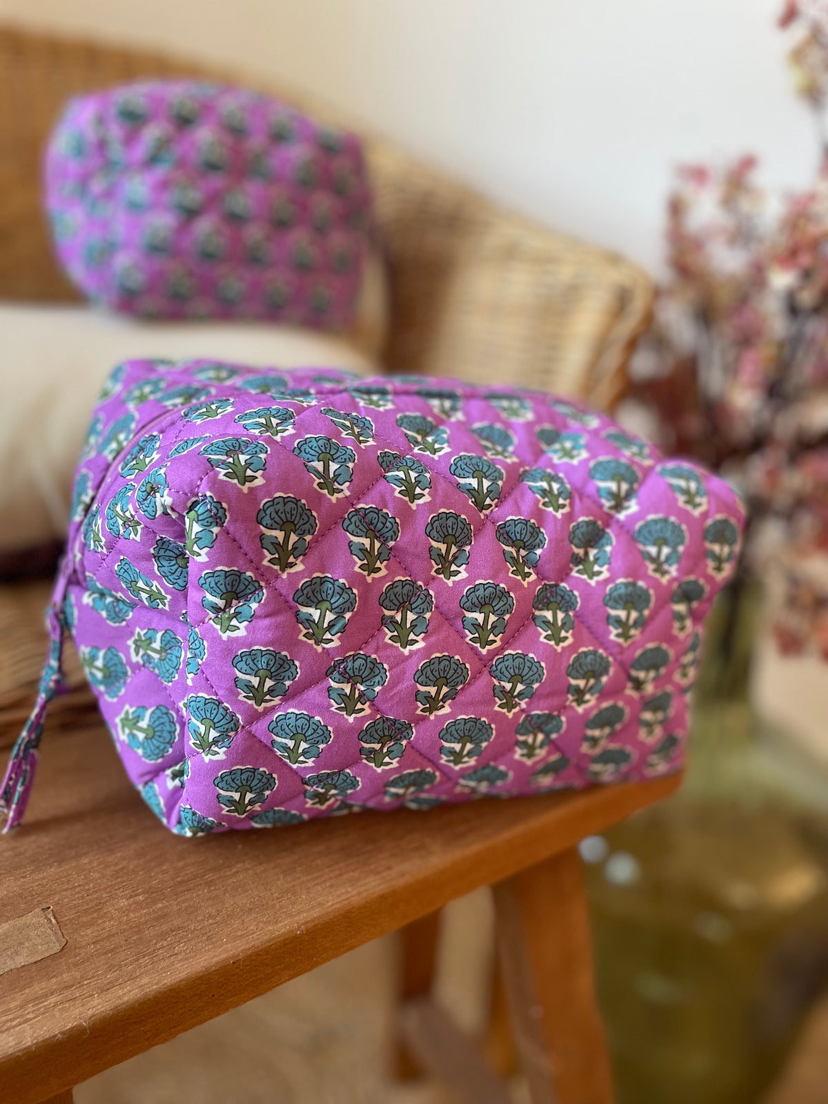 Grande trousse matelassée imprimé
