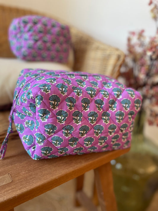 Grande trousse matelassée imprimé