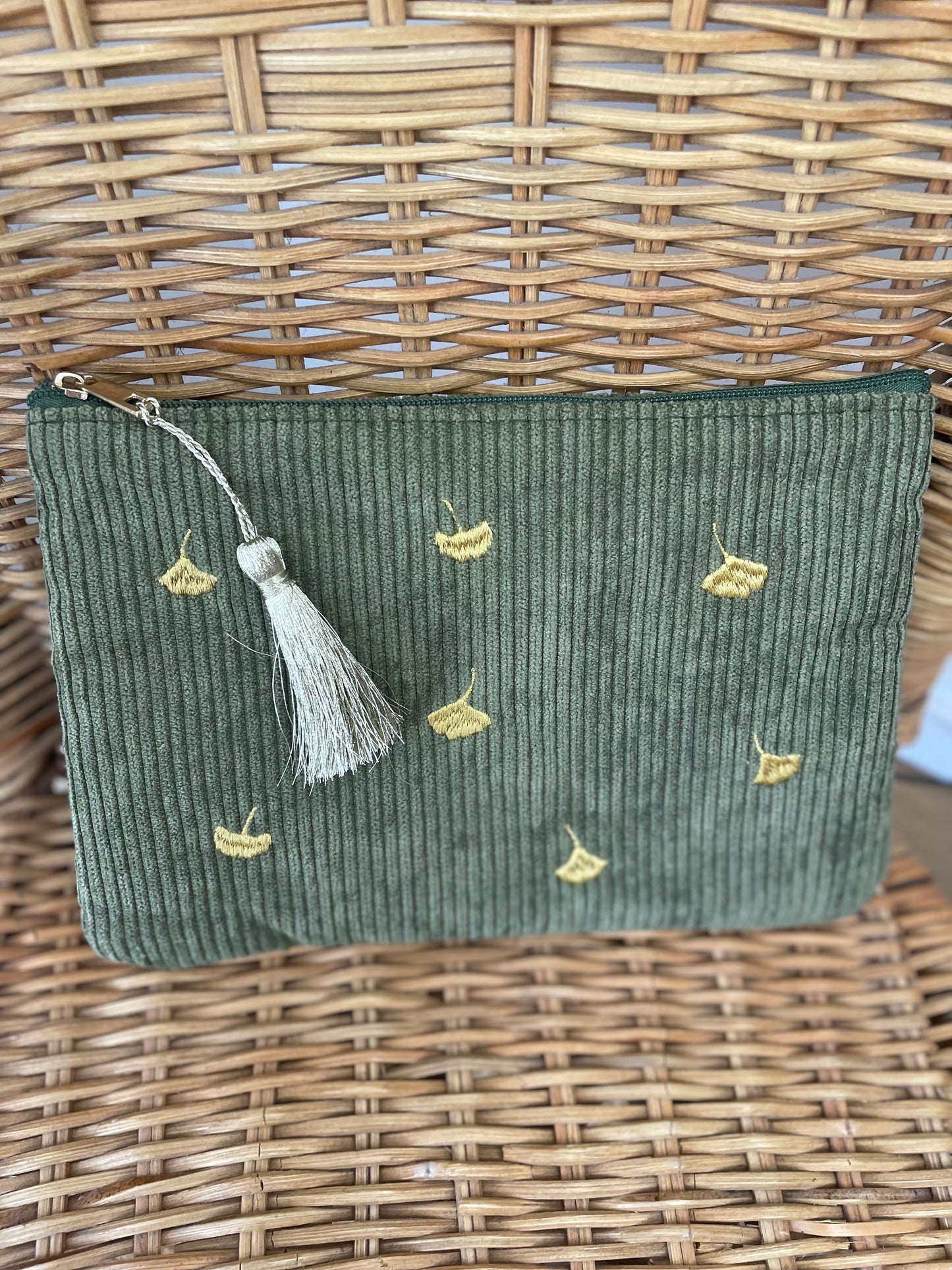 Trousse velours côtelé Gingko