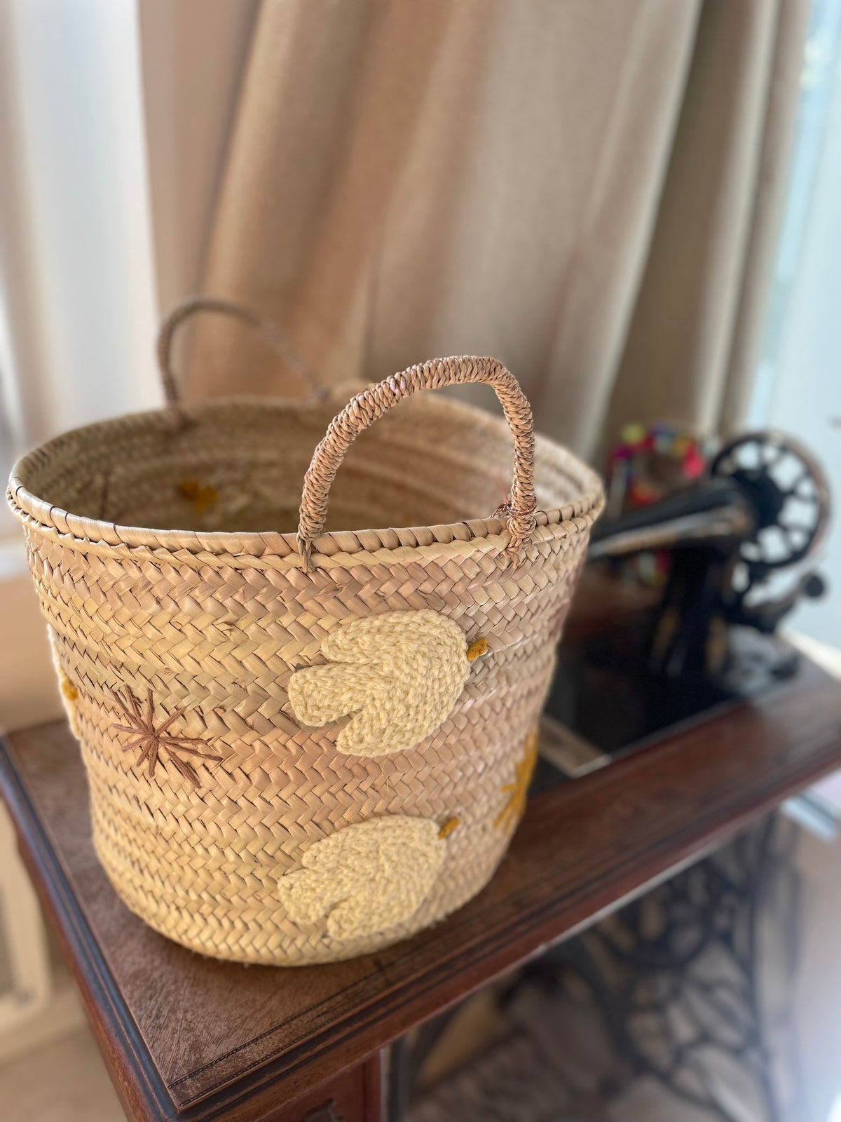 Panier artisanal marocain « Soleil »