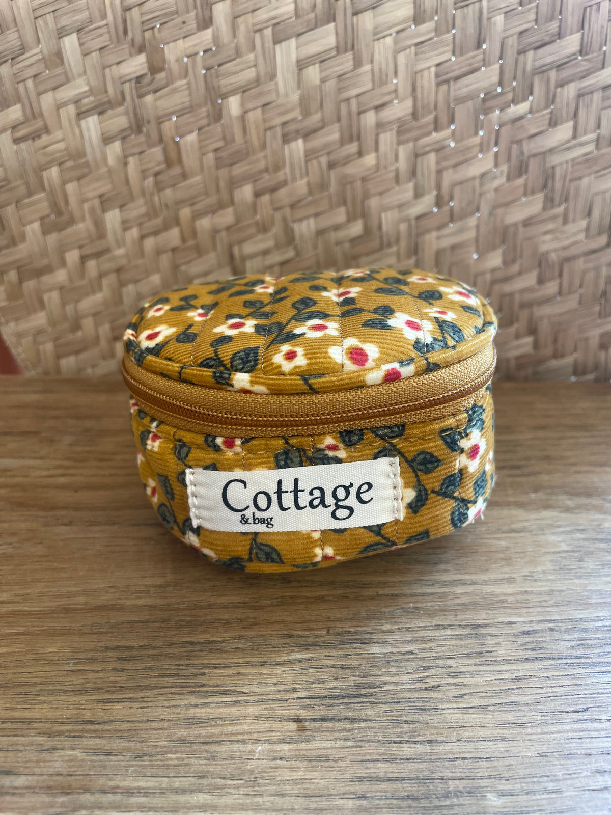 Boîte à bijoux de voyage matelassée fleurie