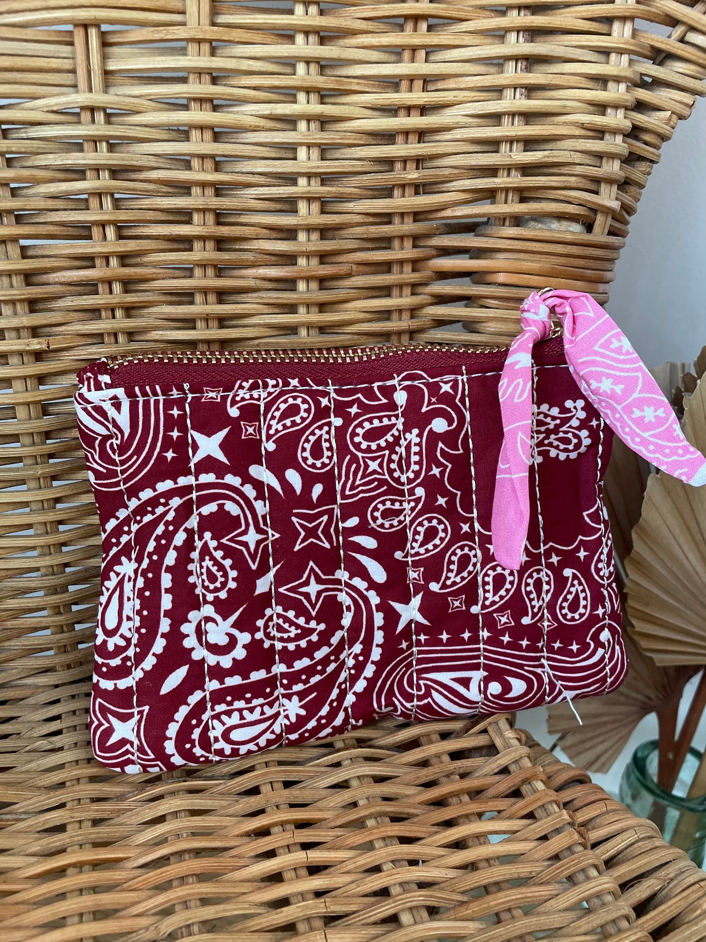 Porte-monnaie matelassé Bandana