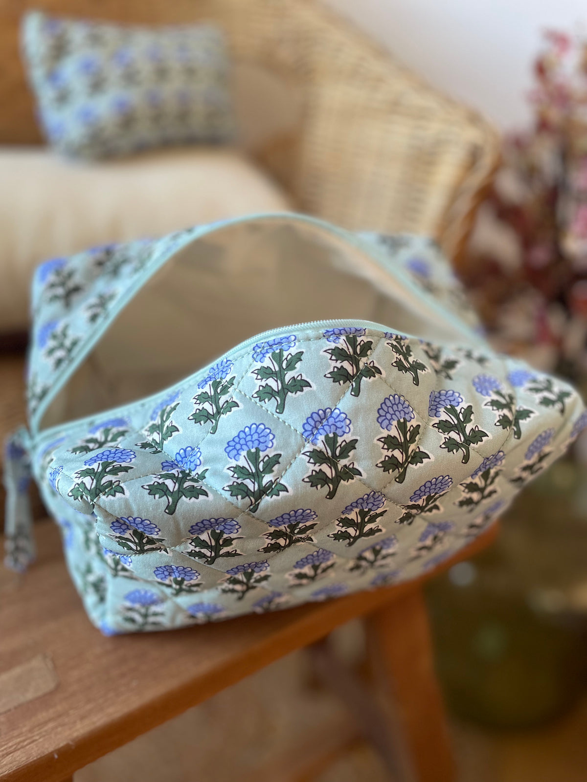 Grande trousse matelassée imprimé