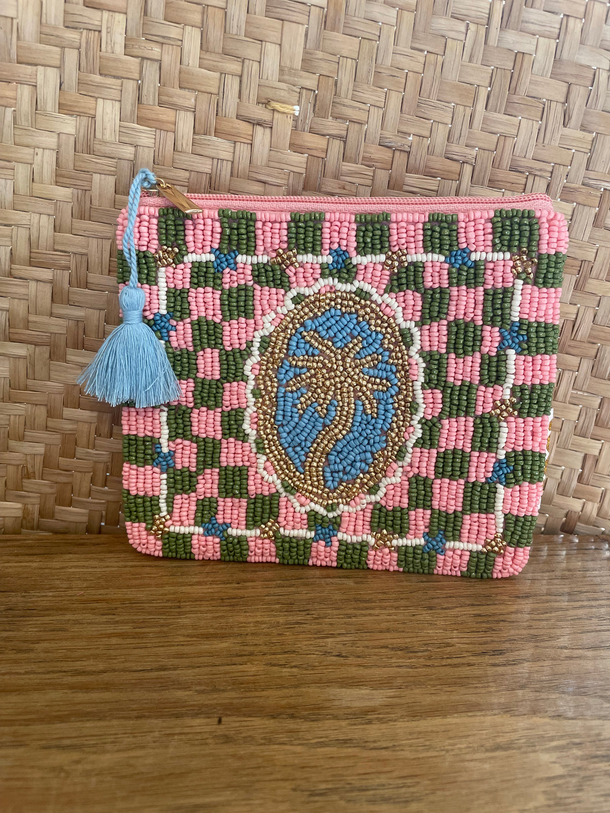 Trousse perlée artisanale - Collection Messages & Symboles