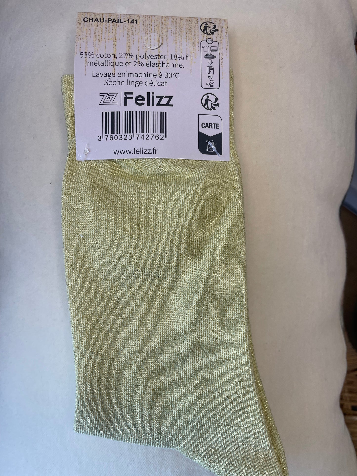 Chaussettes à paillettes "REINE DES GARCES"
