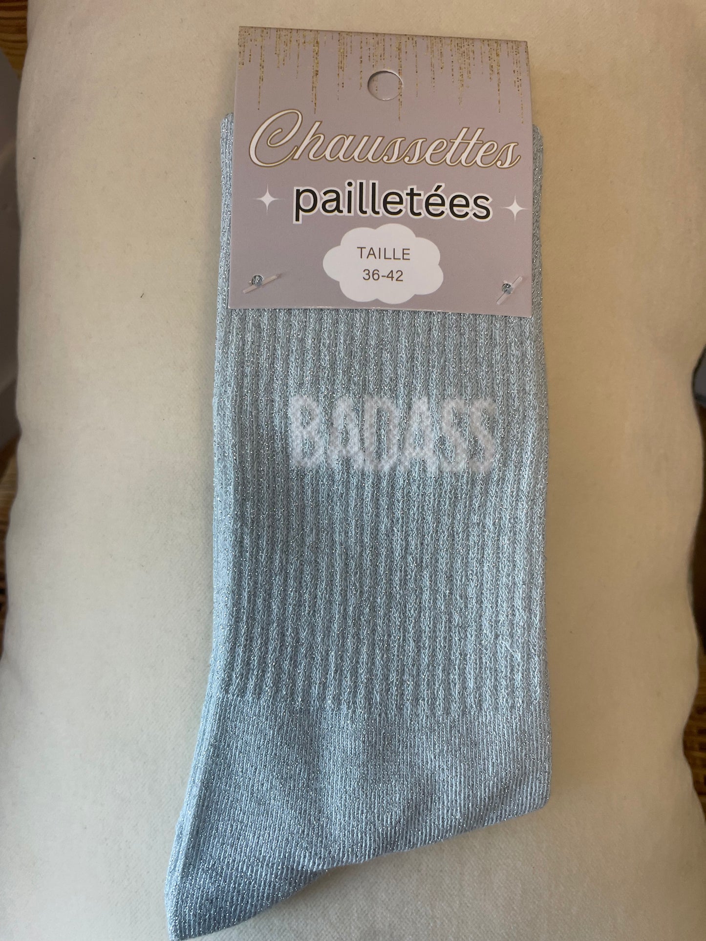 Chaussettes à Paillettes "BADASS"