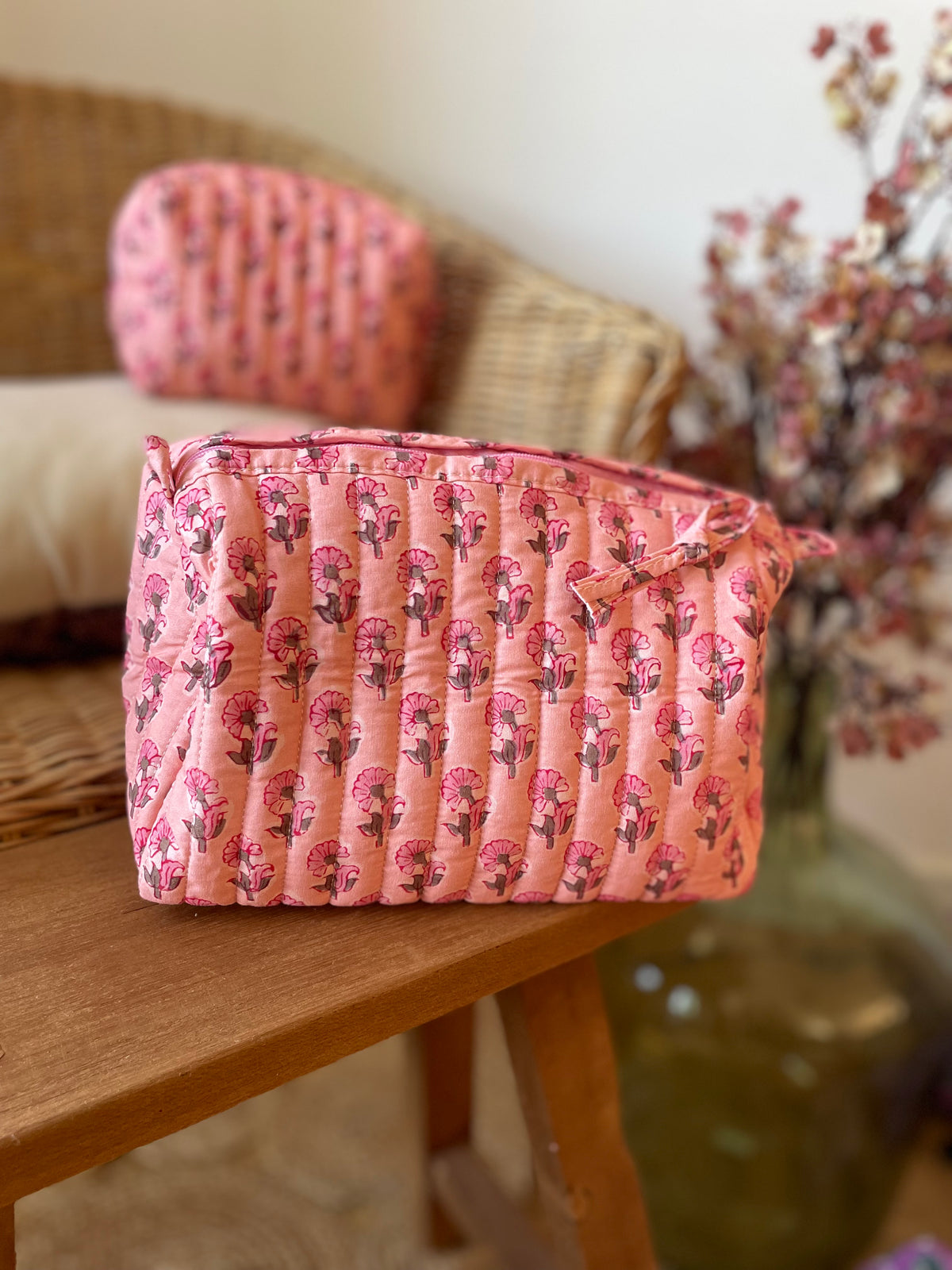 Grande trousse matelassée imprimé