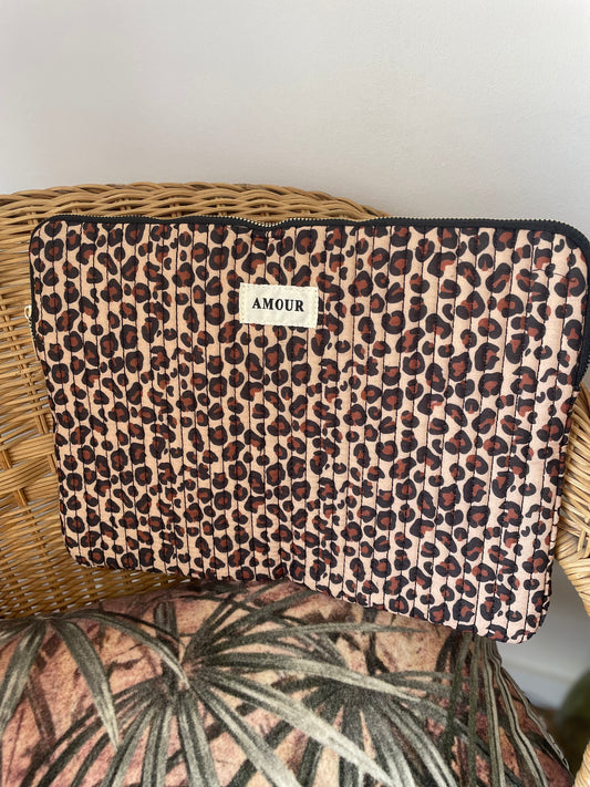 Pochette ordinateur ou tablette 13 pouces - Léopard