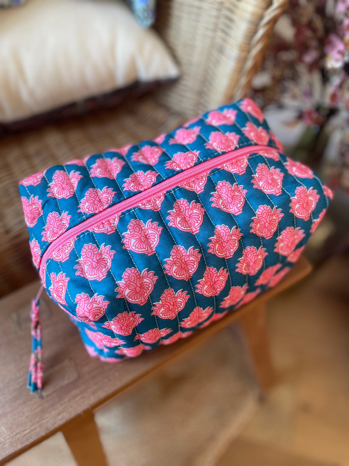 Grande trousse matelassée imprimé
