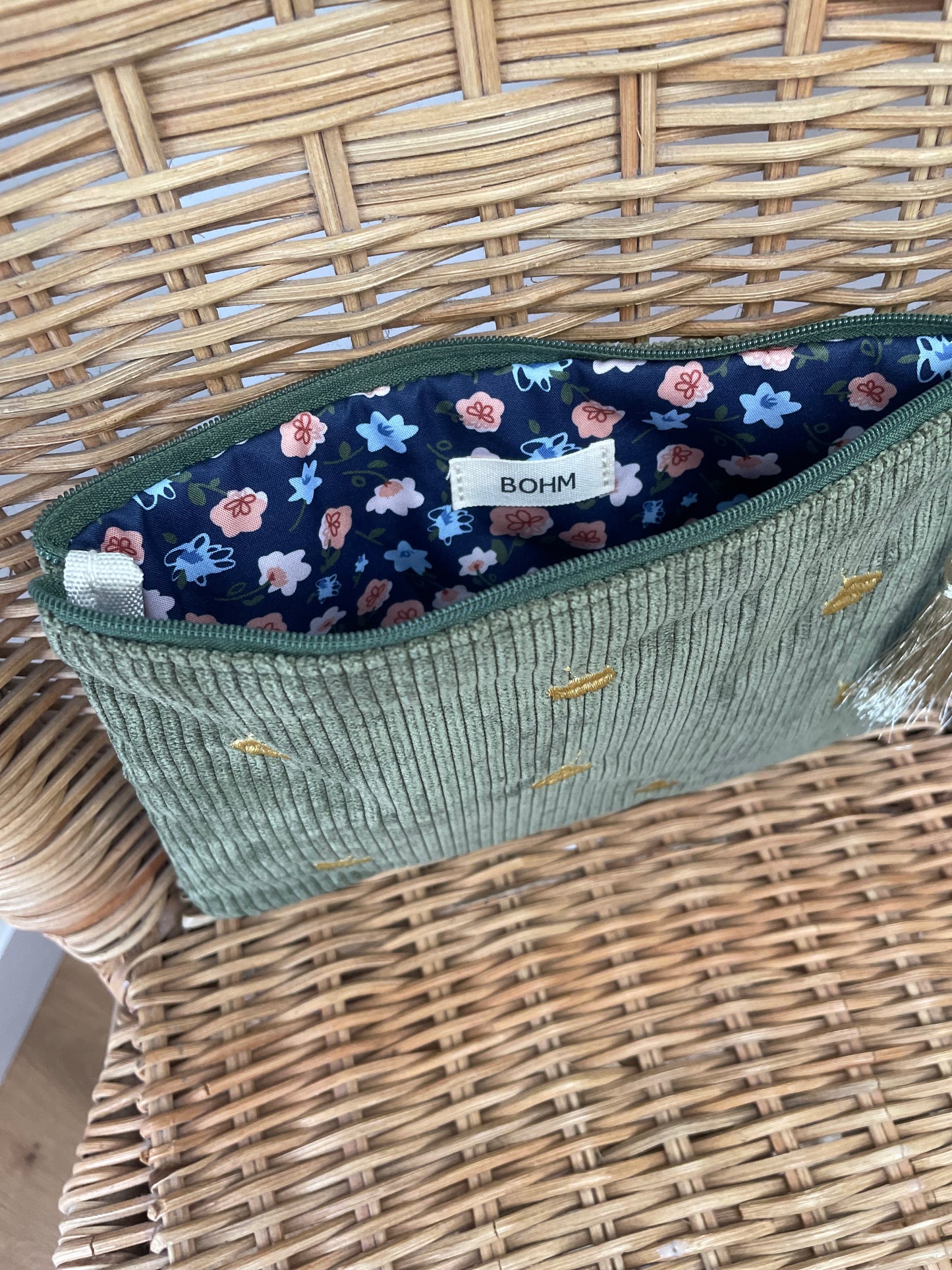 Trousse velours côtelé Gingko