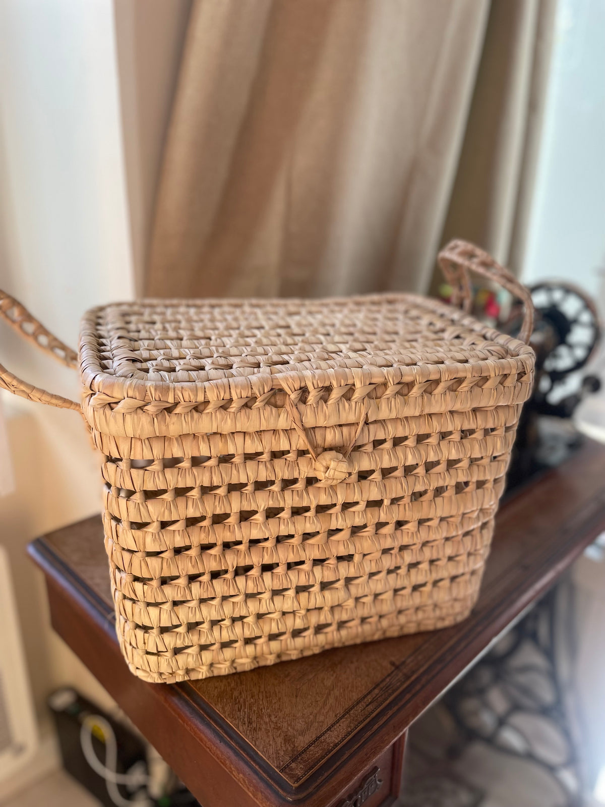 Coffret de rangement artisanal marocain avec couvercle