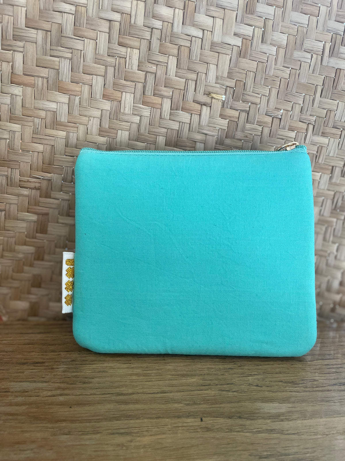 Trousse perlée artisanale - Motifs marins