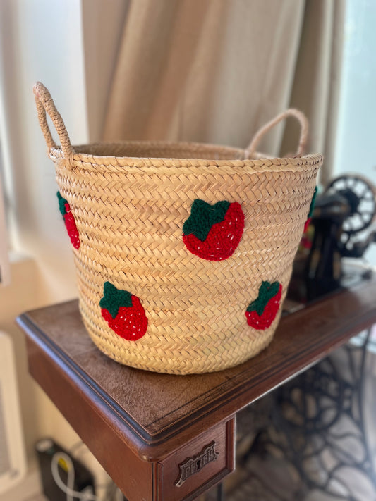 Panier artisanal marocain « Fraise »