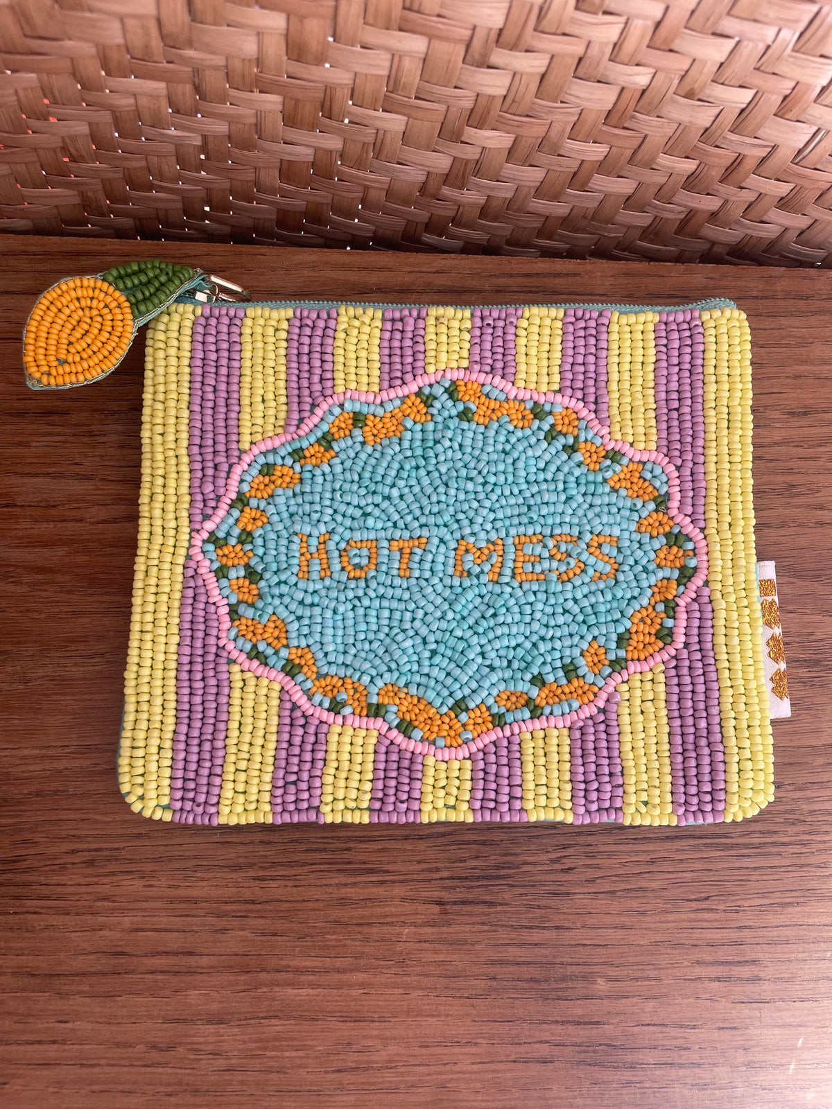 Trousse perlée artisanale - Collection Messages & Symboles