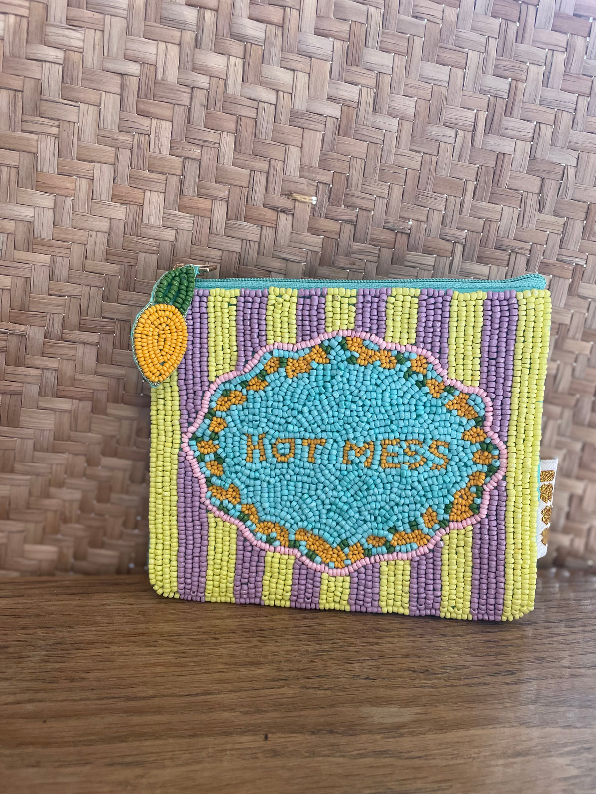 Trousse perlée artisanale - Collection Messages & Symboles