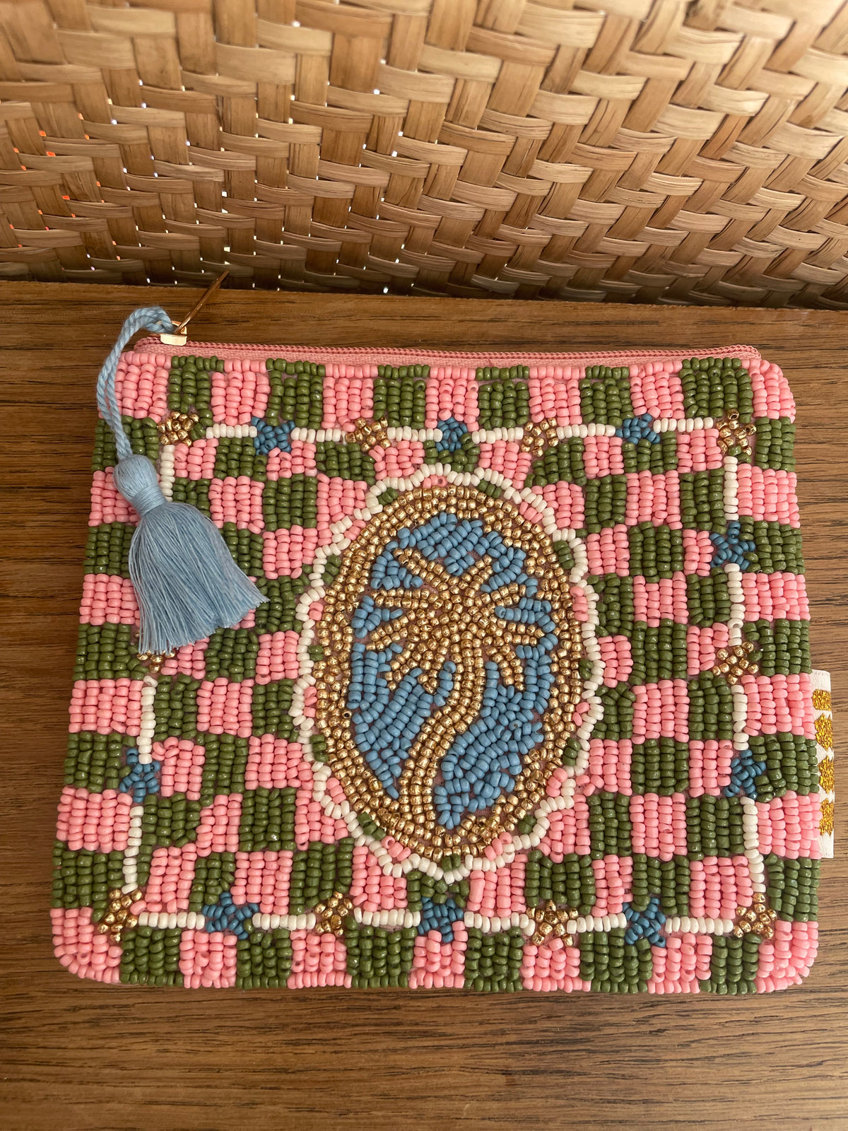Trousse perlée artisanale - Collection Messages & Symboles