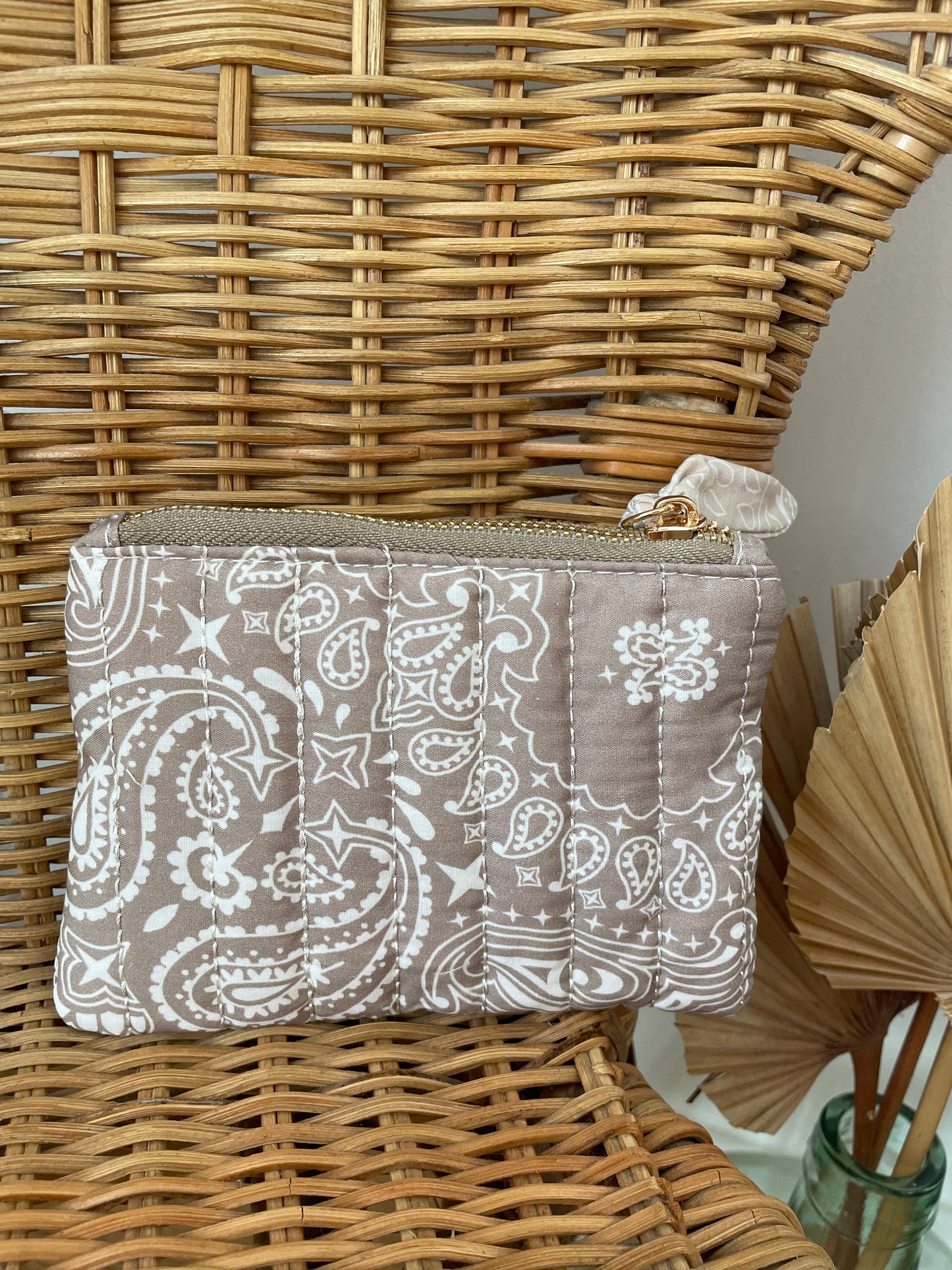 Porte-monnaie matelassé Bandana