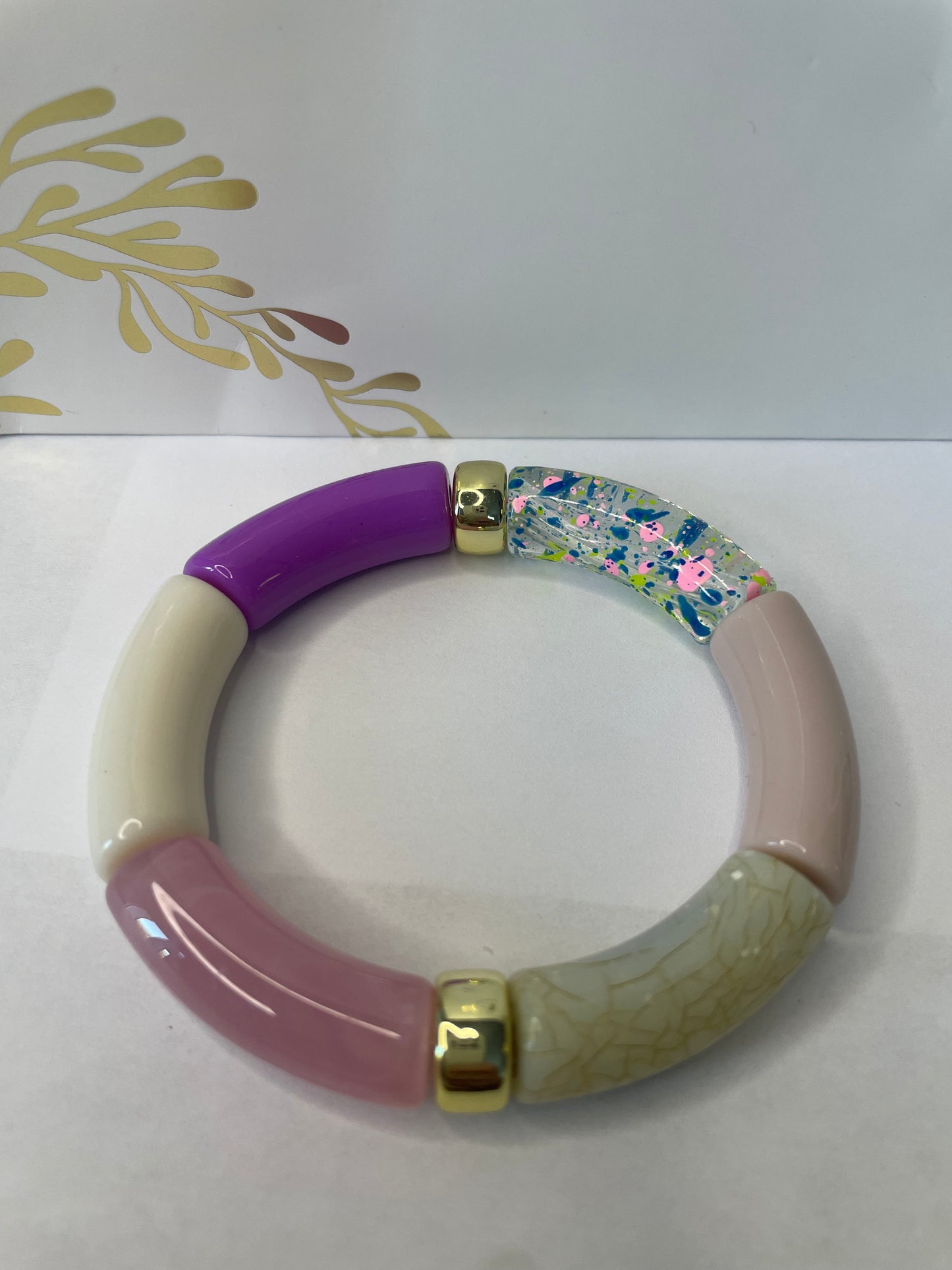 bracelet élastique multicolore