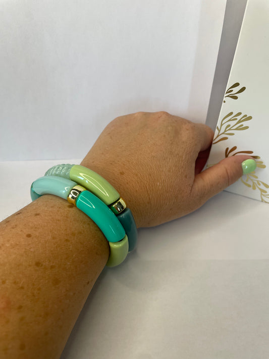 bracelet élastique multicolore
