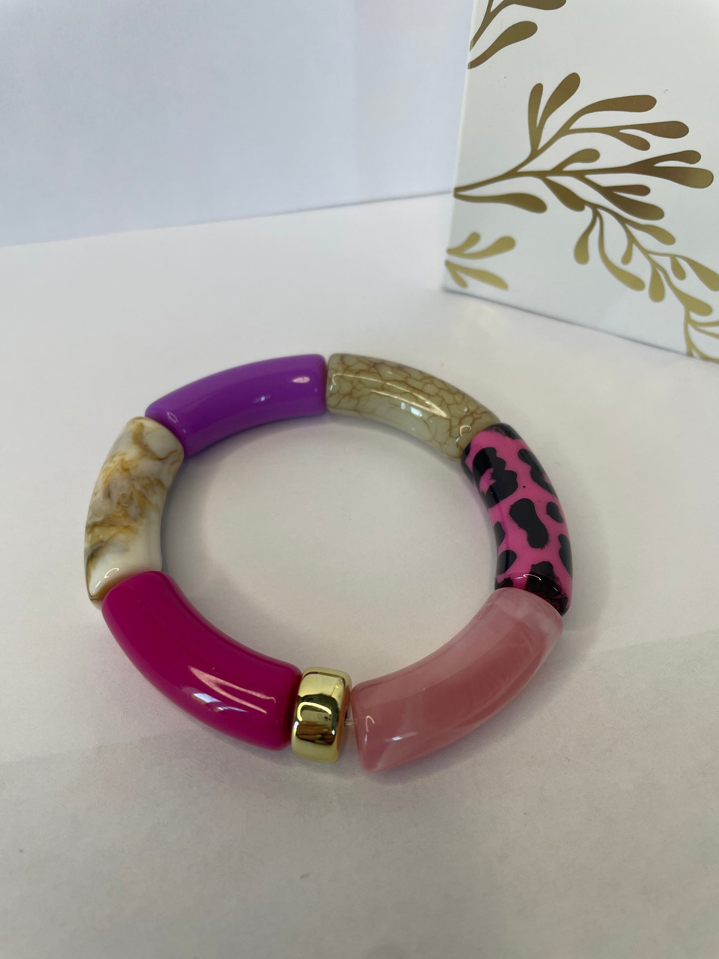 bracelet élastique multicolore