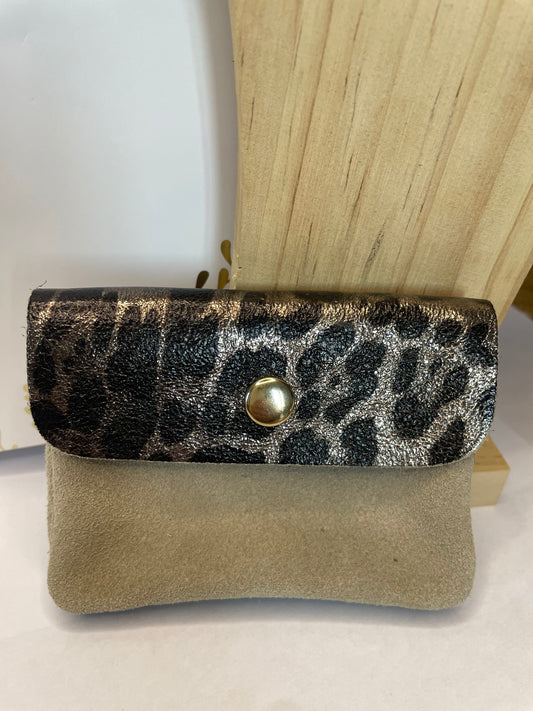 porte monnaie cuir double poches