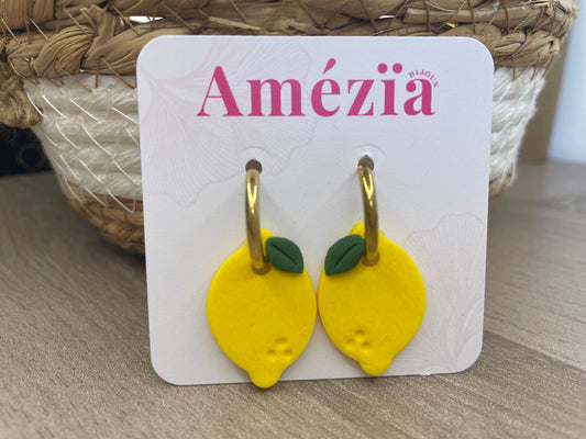 Boucles d'oreilles Citron