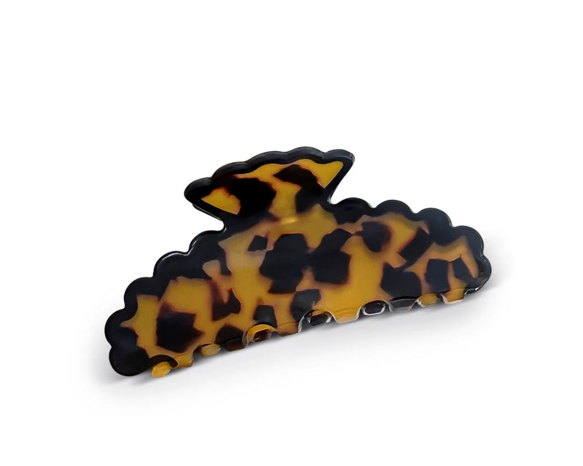 Pince à Cheveux Léopard Orange